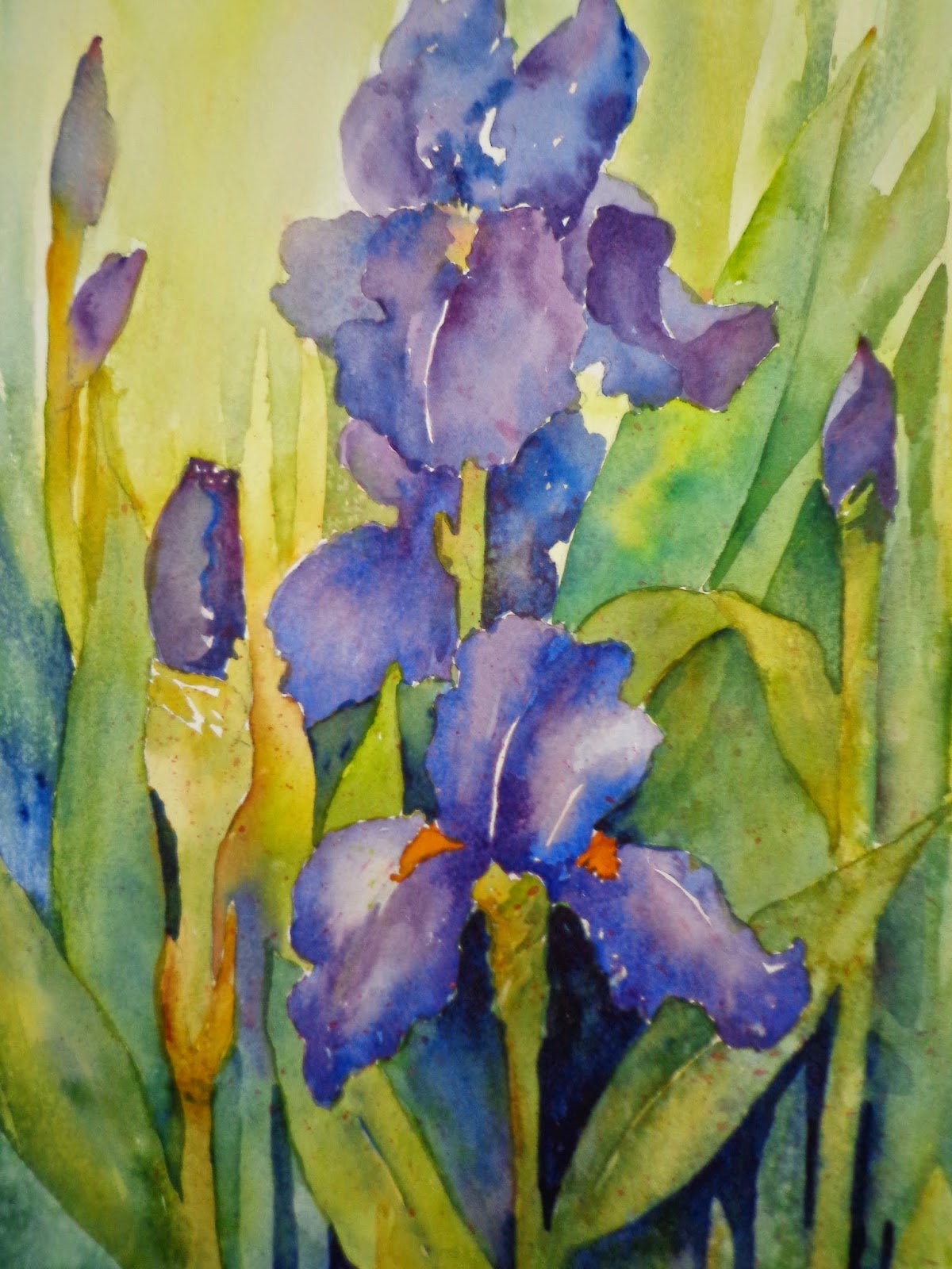 Iris in Blue painting
